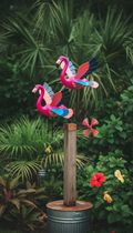 Kinetic Flamingo Garden Sculpture