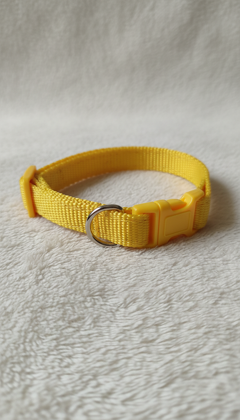 Coleira de Gato Amarelo Ajustável
