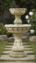 Elegant Birdbath with Intricate Details