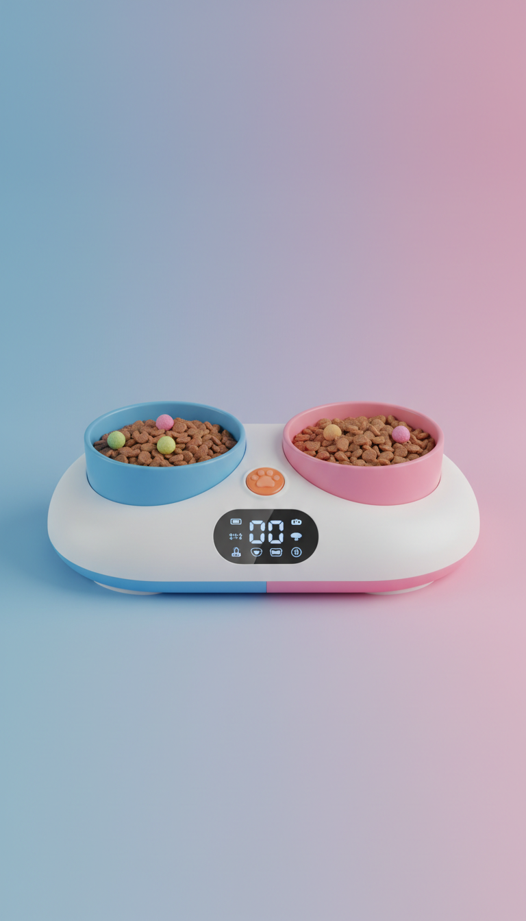 Compact Ergonomic Pet Feeder