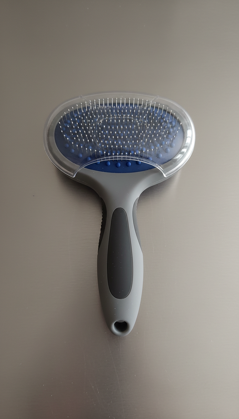 Ergonomic Pet Grooming Brush Steel