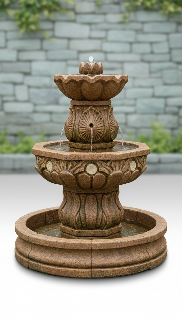 Sculpted Stone Fountain
