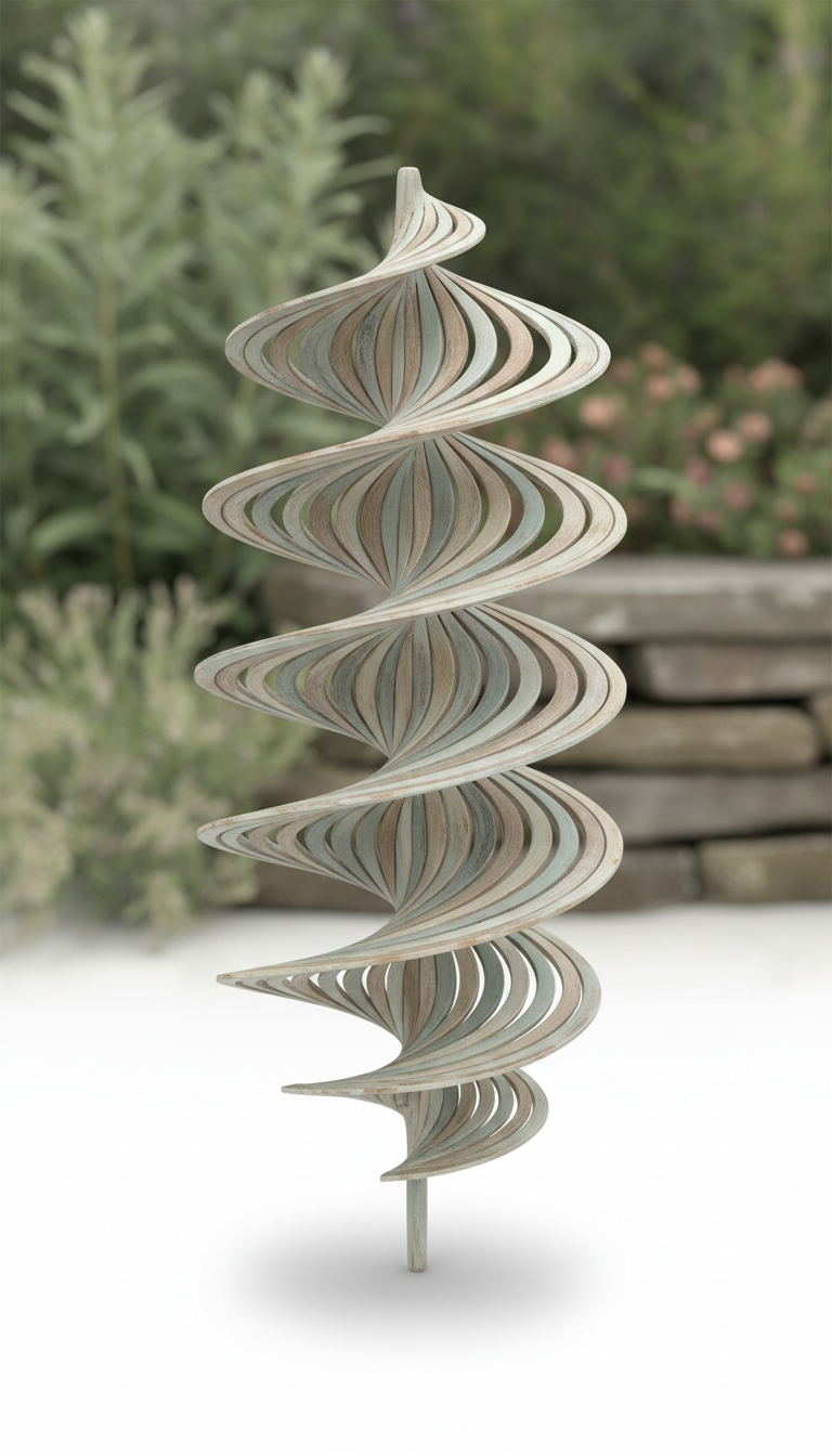 Olive Mist Spiral Wind Spinner