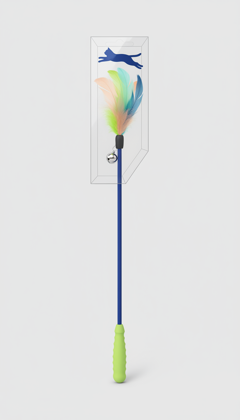 Interactive Feather Wand Toy