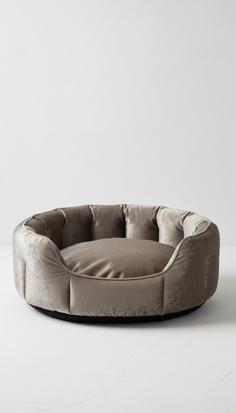 Cama de Pet em Veludo com Memory Foam