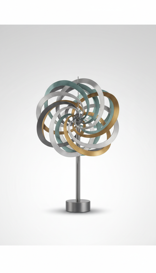 Brushed Steel Cascade Wind Spinner