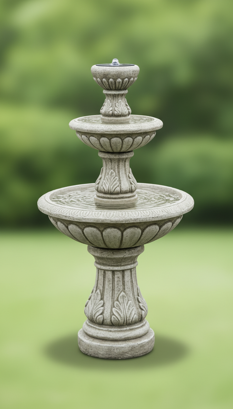 Solar-Powered Garden Fountain