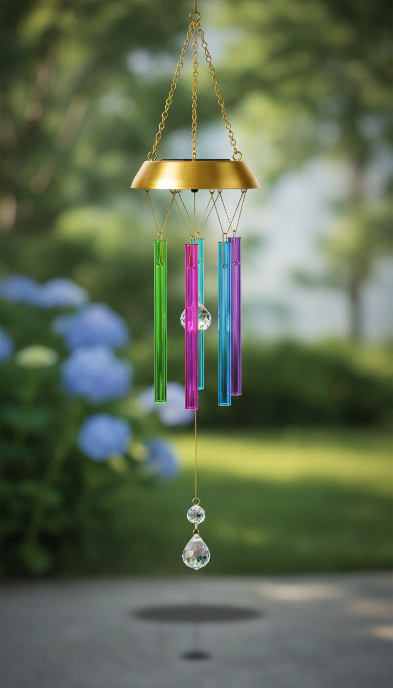 Solar-Powered Garden Wind Chime