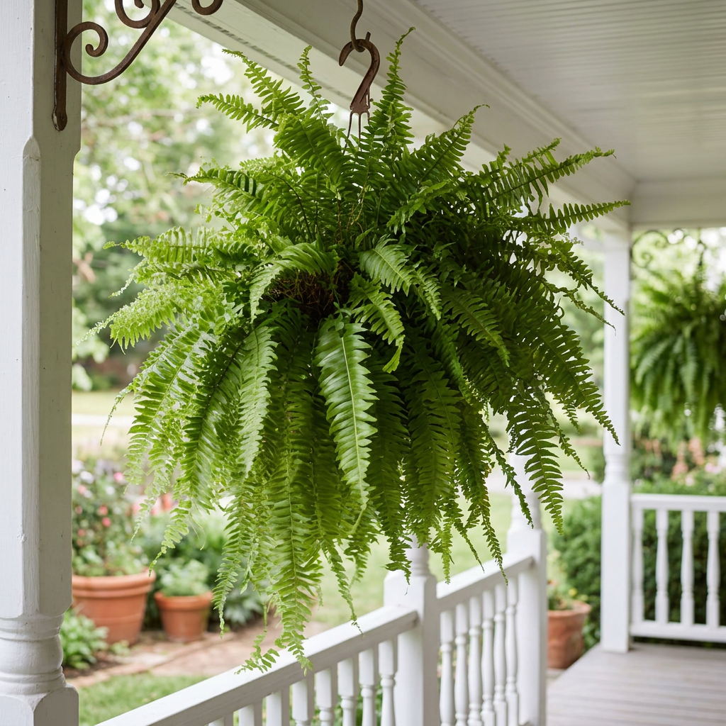 UV Resistant Artificial Boston Fern - lifestyle