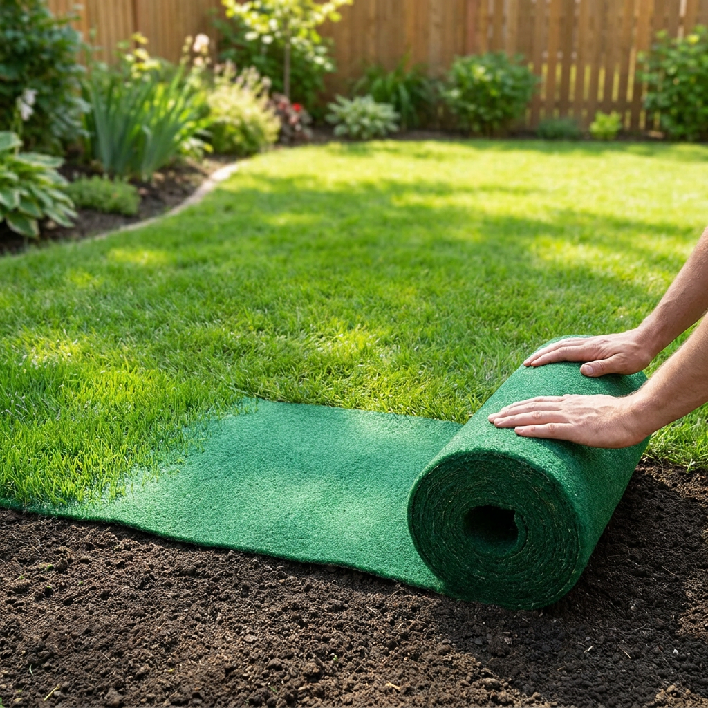 Quick Fix Green Grass Seed Mat - lifestyle
