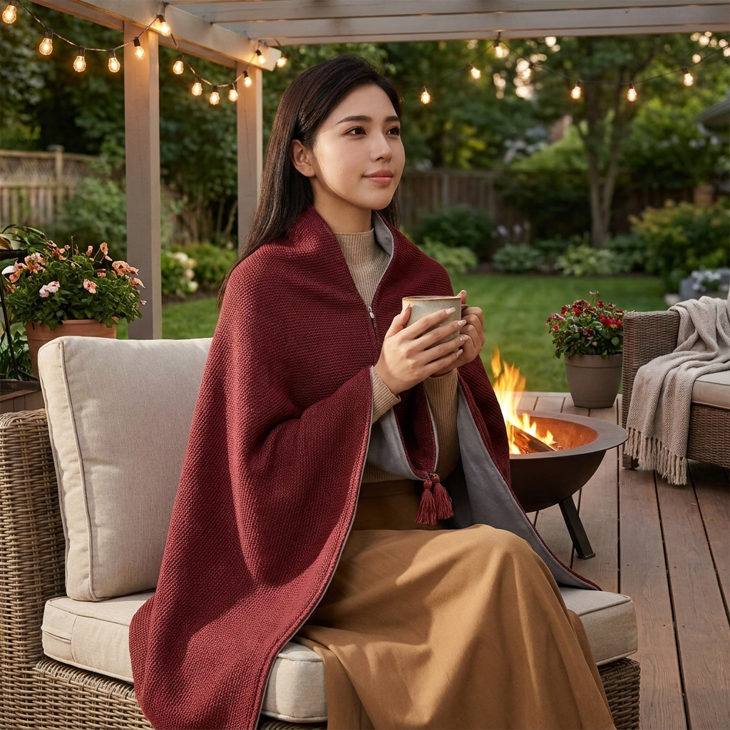 Portable Heated Shawl - lifestyle