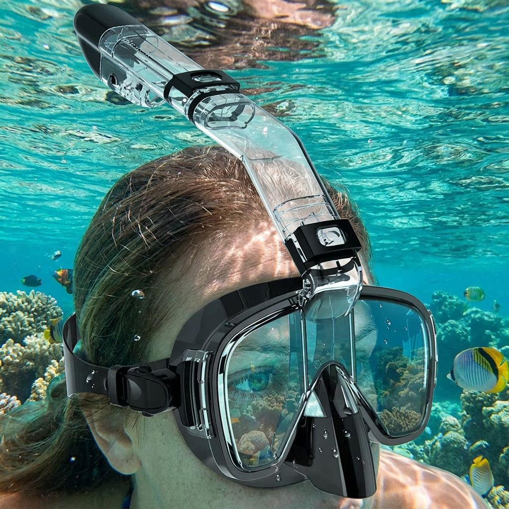 Snorkeling Mask with Dry Top System - lifestyle