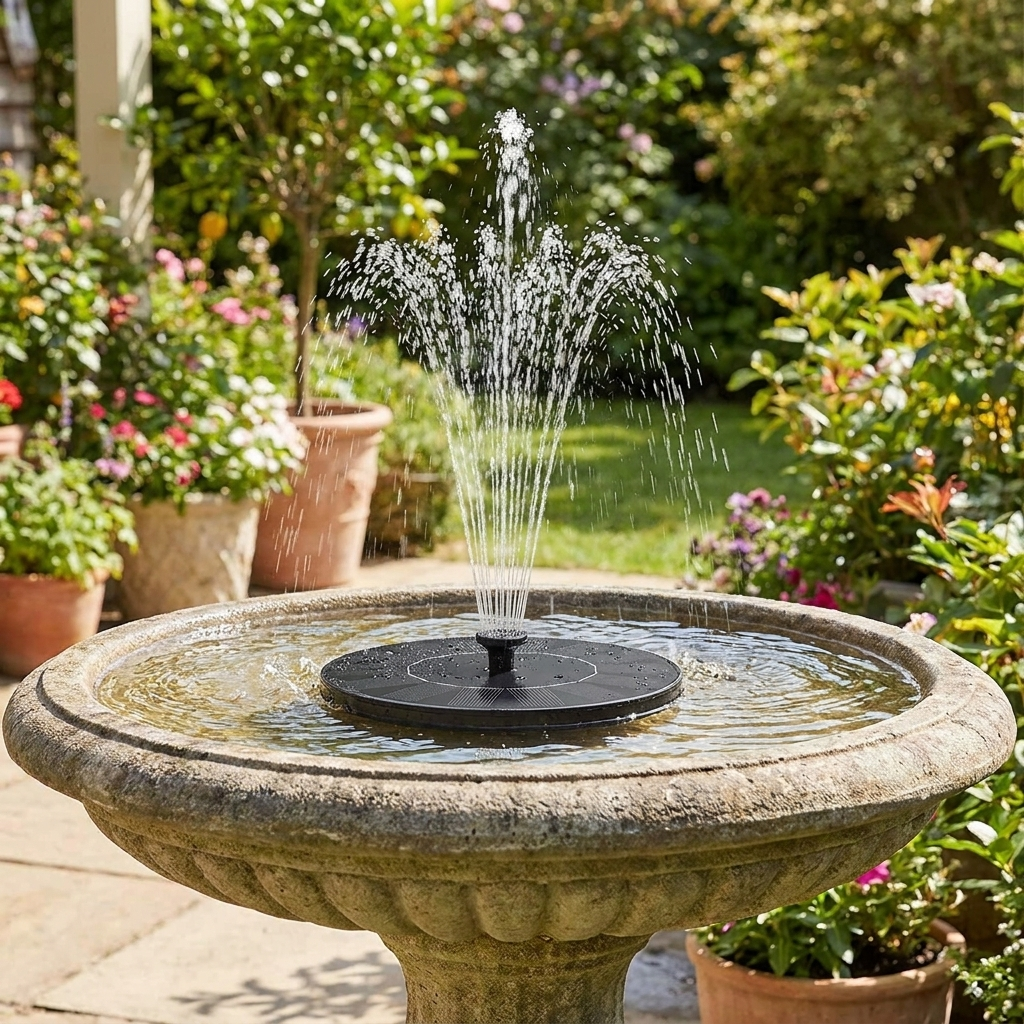Solar-Powered Water Fountain - lifestyle